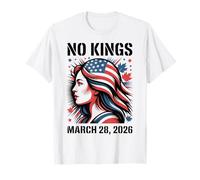No Kings Protest March 28 2026 Resist Feminist Asian Women T-Shirt