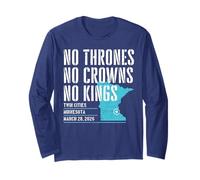 No Kings Protest Minnesota March 28 2026 Map Long Sleeve T-Shirt