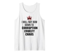 No Kings Protest Sign,Anti Fascism No Corruption No Monarchs Tank Top