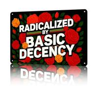 No Kings Protest Signs To Carry Radicalized By Basic Decency Vintage Metal America Home Decor For Yard Sign Outdoor Lawn Garden 8x6inch