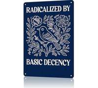 No Kings Protest Signs To Carry Radicalized By Basic Decency Vintage Metal America Home Decor For Yard Sign Outdoor Garden 8x12inch