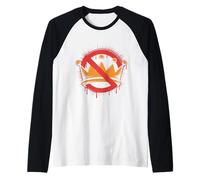 No Kings Protest Symbol Graffiti Crown Raglan Baseball Tee