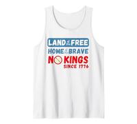 No Kings Since 1776 Land of the Free and Brave Tank Top