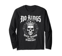 NO KINGS Since 1776 Resist Tyranny Long Live Democracy Long Sleeve T-Shirt