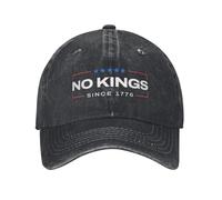 No Kings Since 1776 Simple Baseball Caps Vintage Distressed Denim Rejecting King Sun Cap Unisex Outdoor Adjustable Hats Cap Cotton,for All Seasons