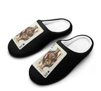No Kings Tarot Deck Men's House Slippers | Washable Cotton Slippers Breathable House Shoes for Outdoor Indoor
