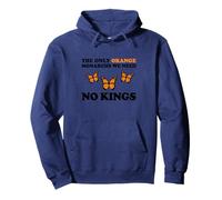 No Kings THE ONLY ORANGE MONACHRS WE NEED Butterfly Pullover Hoodie