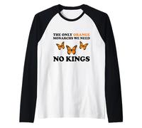 No Kings The ONLY Orange MONACHRS WE Need Butterfly Raglan Baseball Tee