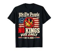 No Kings Vote Early Oct 17 2026 We The People Crossed Crown T-Shirt