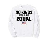 No Kings We Are Equal Freedom Equality USA Flag Text Graphic Sweatshirt