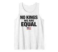 No Kings We are Equal Freedom Equality USA Flag Text Graphic Tank Top