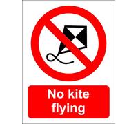 No Kite Flying Sign - Self Adhesive Vinyl 200mm x 150mm