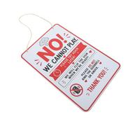 No Knock Hanging Sign Reversible Iron Door Plaque