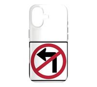 No Left Turn Driving Road Sign Case for iPhone 17