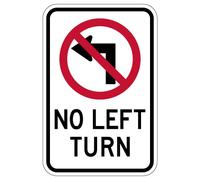No left turn with symbol sign metal aluminum signs for outdoor & indoor For Home Bathroom Restaurants Kitchen Garden Cave Garage Office Bar Cafe 8×12 INCH