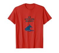 No Lifeguard On Duty Shark Warning Beach Sign T-Shirt, Men, Red, S