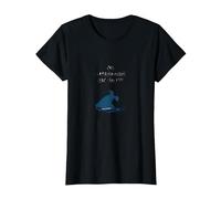 No Lifeguard On Duty Shark Warning Beach Sign T-Shirt, Women, Black, 3XL