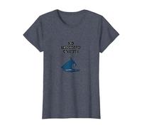 No Lifeguard On Duty Shark Warning Beach Sign T-Shirt, Women, Heather Blue, 3XL