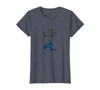 No Lifeguard On Duty Shark Warning Beach Sign T-Shirt, Women, Heather Blue, S