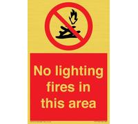 No lighting fires in this area Sign - 100x150mm - A6P
