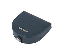 No Limits Genuine Leather Coin Purse, Men and Women, Button Closure, Euro Bag, with Box, dark blue, modern