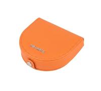 No Limits Genuine Leather Coin Purse, Men and Women, Button Closure, Euro Bag, with Box, Orange, modern