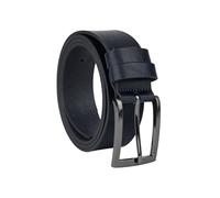 No Limits Genuine Leather Men's Belt, Made in Italy, Classic Seamless and Cuttable, Nickel-Free Metal Buckle, with Box, blue, 120 (TG 50-54)