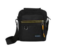 No Limits Men's Crossbody Shoulder Bag, Adjustable Strap, Multi-Pocket, Scratch-Resistant Fabric, Black