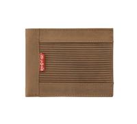 No Limits Men's Genuine Leather Nubuck Effect Wallet with Ribbed Design, Bifold with Card Holder, Slim, with Box, Camel, Standard, Casual
