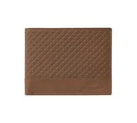 No Limits Men's Genuine Leather Wallet Elegant Braided Design with Wooden Gift Box, Brown 270, Senza Portamonete, 270 cm