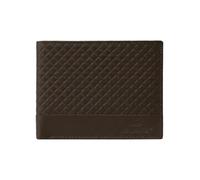 No Limits Men's Genuine Leather Wallet Elegant Braided Design with Wooden Gift Box, Dark Brown 270, Senza Portamonete, 270 cm