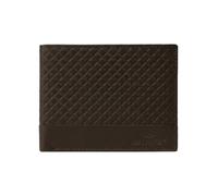 No Limits Men's Genuine Leather Wallet Elegant Braided Design with Wooden Gift Box, Dark Brown 292, Classico, 292 cm