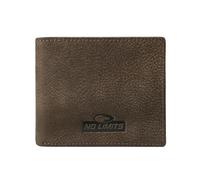 No Limits Men's Genuine Leather Wallet Elephant Effect Credit Card Holder with Box, dark brown (di moro), Slim, Slim Without Coin Purse