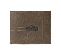 No Limits Men's Genuine Leather Wallet Elephant Effect Credit Card Holder with Box, dark brown (di moro), Classico No Monete, Classic Without Coin Purse
