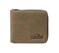 No Limits Men's Genuine Leather Wallet, Full Zip Around Closure, Credit Card Holder, With Box, brown, Slim, Casual