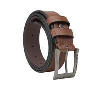 No Limits Men's Vegan TPU Belt, Eco-Friendly Shortened Belt, Nickel Free Buckle, 3.5 cm High, with Box, brown, 110 cm (TG 46-50)