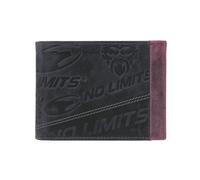 No Limits Men's Wallet in Genuine Leather Aged Effect Urban Vintage Design with Box, navy and fuchsia, Classic, Classic