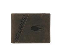 No Limits Vintage Vintage Genuine Leather Wallet with Coin Purse with Box, dark brown (di moro), Classico, Modern