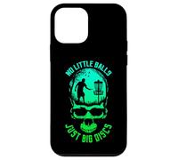 No Little Balls Just Big Discs Funny Disc Golf Skull Sunset Case for iPhone 12 mini