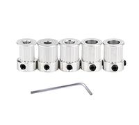 NO LOGO L-TAO-PULLEY, 5pcs GT2 Timing Pulley 16/20Teeth Gear Bore 5/6.35/8MM For GT2 Belt Width 10mm Alumium For 3 D Printer Accessories (Color : 5pcs, Size : 20T 6.35B 10mm)