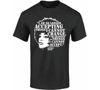 No Longer Accepting Things I Cannot Change T-Shirt Angela Davis Shirts Black