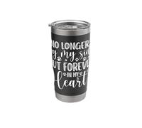 No Longer by Side Forever in Heart Rainbow Bridge Cat Lover Stainless Steel Insulated Tumbler