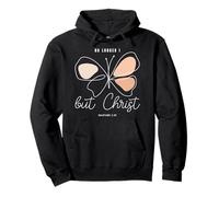 No Longer I But Christ Galatians 2:20 Christian Butterfly Pullover Hoodie