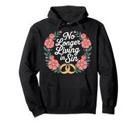 No Longer Living In Sin Marriage Wedding Couple - Pullover Hoodie