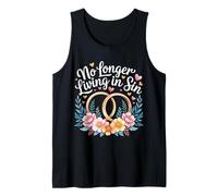 No Longer Living in Sin Marriage Wedding Couple |- Tank Top