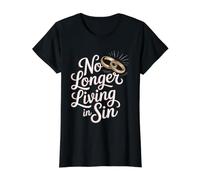 No Longer Living in Sin Marriage Wedding Couple - Value Graphic T-Shirt, Women, Black, S