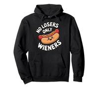 No Losers Only Wieners Funny Hot Dog Pun Humor Pullover Hoodie