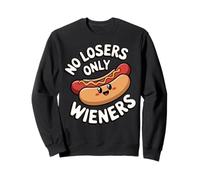 No Losers Only Wieners Funny Hot Dog Pun Humor Sweatshirt