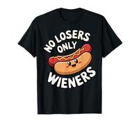 No Losers Only Wieners Funny Hot Dog Pun Humor T-Shirt