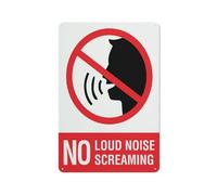 No Loud Noise No Screaming Sign 12 X 8 Inches Reflective Aluminum Metal Warning Signage With Symbol For Indoor Outdoor Use